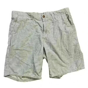 Johnnie-O Blue and White Stripe Men's Cotton Golf Shorts Size 34 8" Inseam